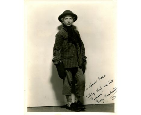 BREAKSTON GEORGE: (1920-1973) French-American child actor, later a film producer and director. A rare vintage signed and insc