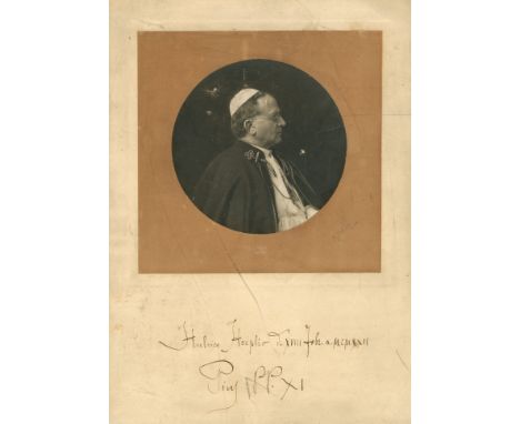 PIUS XI: (1857-1939) Pope of the Catholic Church 1922-39 and the first sovereign of Vatican City from its creation as an inde