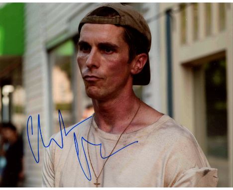 BALE CHRISTIAN: (1974-     ) English actor, Academy Award winner. Signed colour 10 x 8 photograph of Bale in a head and shoul