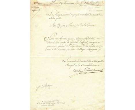 [REIGN OF TERROR]: BILLAUD-VARENNE JACQUES-NICOLAS (1756-1819) French politician and lawyer, one of the key architects of the