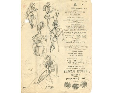 CARAN D'ACHE: (1858-1909) Emmanuel Poire. French satirist and political cartoonist. An excellent series of original bold penc