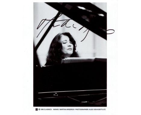 ARGERICH MARTHA: (1941- ) Argentine-Swiss Pianist. Widely considered one the greatest pianists of the 20th Century. Two signe
