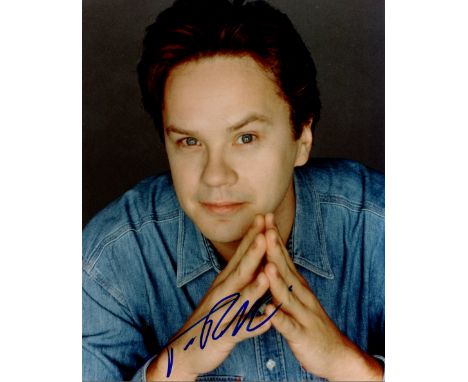 ROBBINS TIM: (1958-&nbsp;&nbsp;&nbsp;&nbsp; ) American actor, Academy Award winner. Signed colour 8 x 10 photograph of Robbin