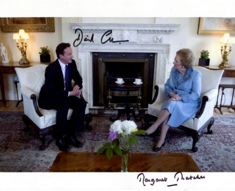 THATCHER &amp; CAMERON: THATCHER MARGARET (1925-2013) British Prime Minister 1979-90 &amp; CAMERON DAVID (1966-&nbsp;&nbsp;&n