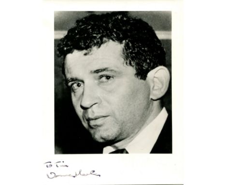 MAILER NORMAN: (1923-2007) American novelist. Signed and inscribed 6 x 8 photograph, a close-up portrait study of the writer.