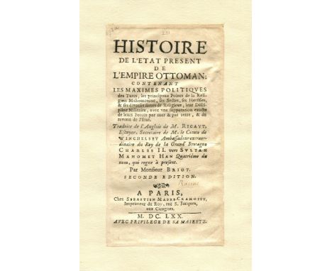 RACINE JEAN: (1639-1669) French dramatist, one of the three great playwrights of 17th century France. An extremely rare owner