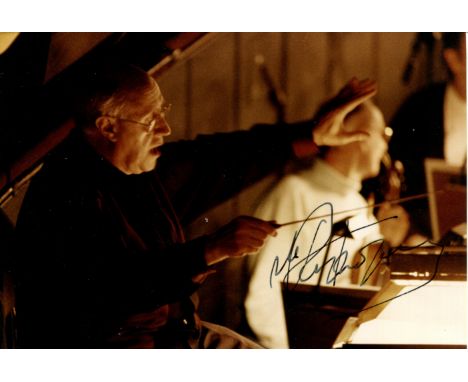 ROSTROPOVICH MSTISLAV: (1927-2007) Russian Cellist &amp; Conductor. A good signed 7 x 5 colour photograph of Rostropovich, th