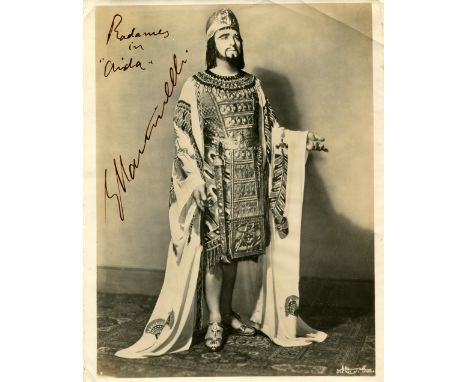 MARTINELLI GIOVANNI: (1885-1969) Italian Tenor. Vintage signed 8 x 10 photograph by Martinelli, the image depicting the Itali