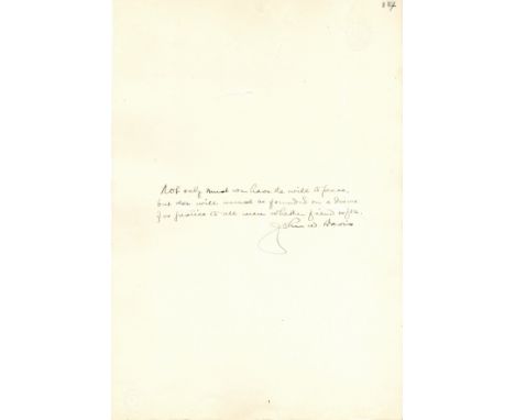 [PAX MUNDI]: [AMERICA] Selection of Autograph Statements Signed by a variety of famous American individuals, each one page, l