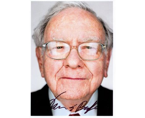 BUFFETT WARREN: (1930-&nbsp;&nbsp;&nbsp;&nbsp; ) American business magnate, investor and philanthropist. Signed colour 5 x 7 