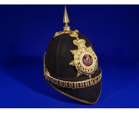 VICTORIAN OFFICERS ROYAL IRISH REGIMENT HELMET   ESTIMATE: £400-£600