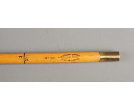 A vintage Rabone &amp; Sons cylindrical yard stick, No. 1034.  