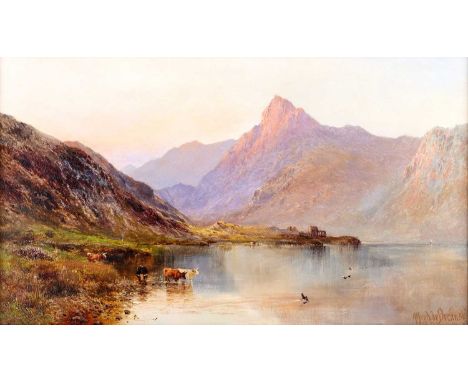 Alfred de Breanski Snr. (1852-1928)"Llanberis, North Wales"Signed, oil on canvas, 34cm by 59.5cm  In restored condition. Slig