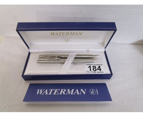 Boxed Waterman pen set with original paperwork