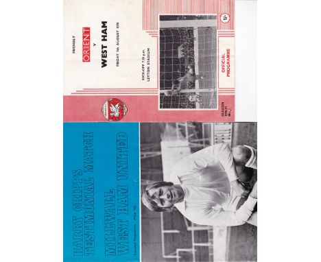 WEST HAM   Small collection of West Ham away programmes comprising at Luton 20/8/49 (Division 2), Reserves at Southampton 5/3