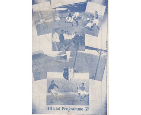 LEEDS - ARSENAL 1947   Leeds home programme v Arsenal, 22/3/47, scarce blue cover, no writing, slight staple rusting.  Good