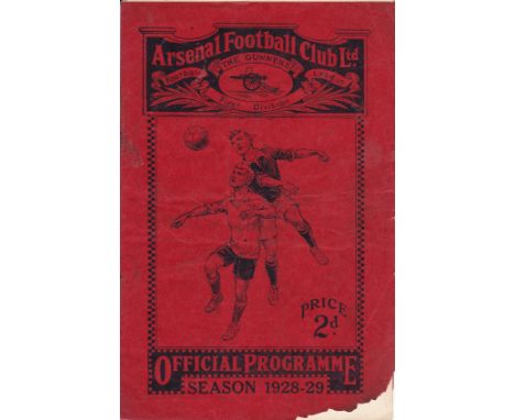 ARSENAL - SHEF WED 1928   Arsenal home programme v Shef Wed, 29/12/1928, programme is ex bound volume with loose cover which 