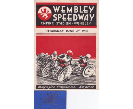 SPEEDWAY      A season ticket for Southampton Speedway at The Stadium season 1930, appears to be "Child's Ticket" written on 