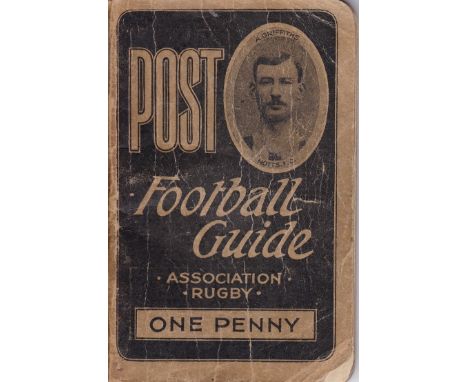 FOOTBALL GUIDE 1907/8         A 144 page booklet issued by the Nottingham Post covering Association Football and Rugby in the