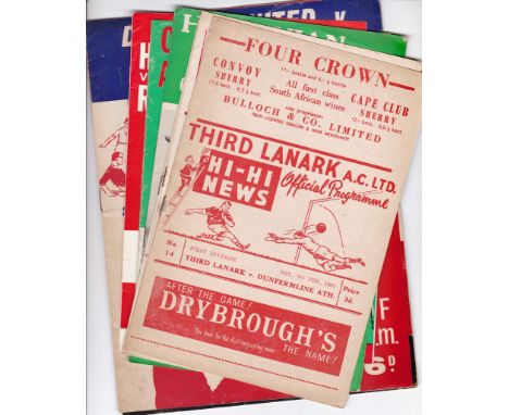 SCOTTISH    Eight Scottish programmes inc Third Lanark v Dunfermline 62/63, Celtic, Motherwell 64/65 plus Hibs v Thirds 64/65