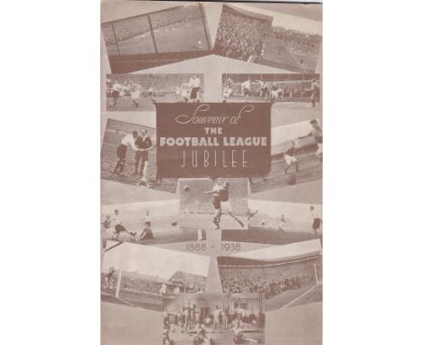 ARSENAL - SPURS 1938   Football League Jubilee programme, Arsenal v Tottenham, 20/8/1938, score, changes noted. Spurs won 2-0