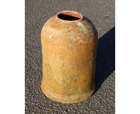 Large terracotta rhubarb forcer, lacking cover, 57cm high