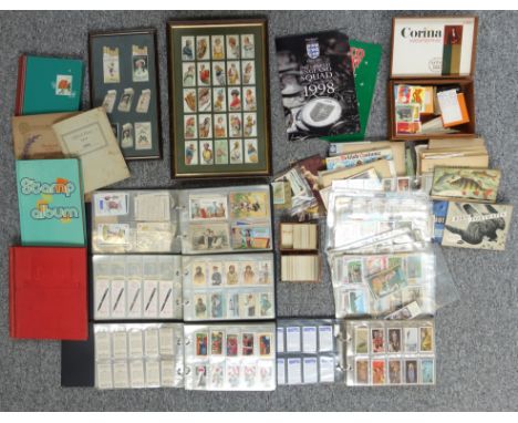 Large collection of tea, cigarette, and other cards including an album with sets of Brooke Bond cards, (600+); album with tea