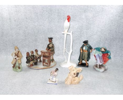 Royal Doulton bone china figure "Winter", HN2088, from the Four Seasons Collection, H.15.5cm; The Beggar, HN 2175; Peggie Foy