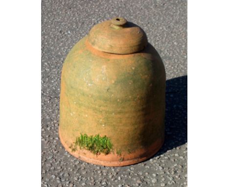 Terracotta rhubarb forcer and cover, 47cm high