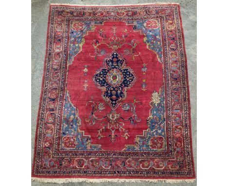 A good and large antique American Sarouk carpet early 20th century, originally retailed by Maple & Co. (stitched label verso)