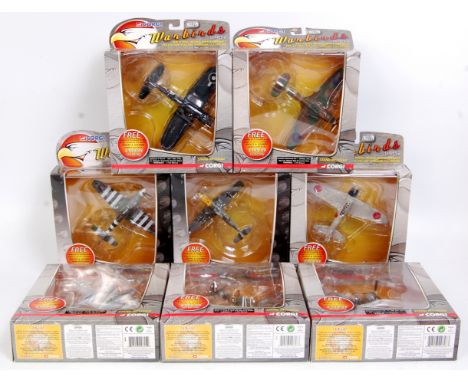 8 Boxed Corgi Warbirds 1/72nd scale Aircraft Group, all in window boxes with header cards, examples to include P38-J Lightnin