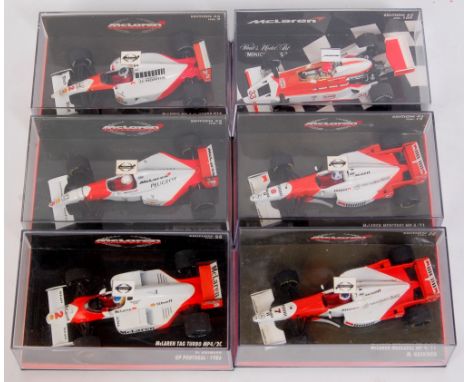 Minichamps 1/43rd scale Mclaren Mercedes Formula 1 Group, all from Edition Number 43, models numbers to include 5, 15, 9, 100