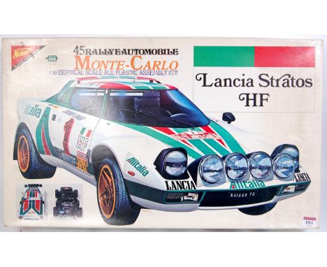 Nichimo, 1/10th scale plastic kit for a Lancia Stratos HF Monte Carlo rally car, unmade, in the original box, appears as issu