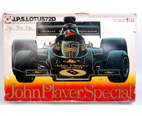 Eidai Grip, 1/8th scale plastic kit for a J.P.S Lotus 72D Formula 1 car, in the original box and appears as issued, some wear