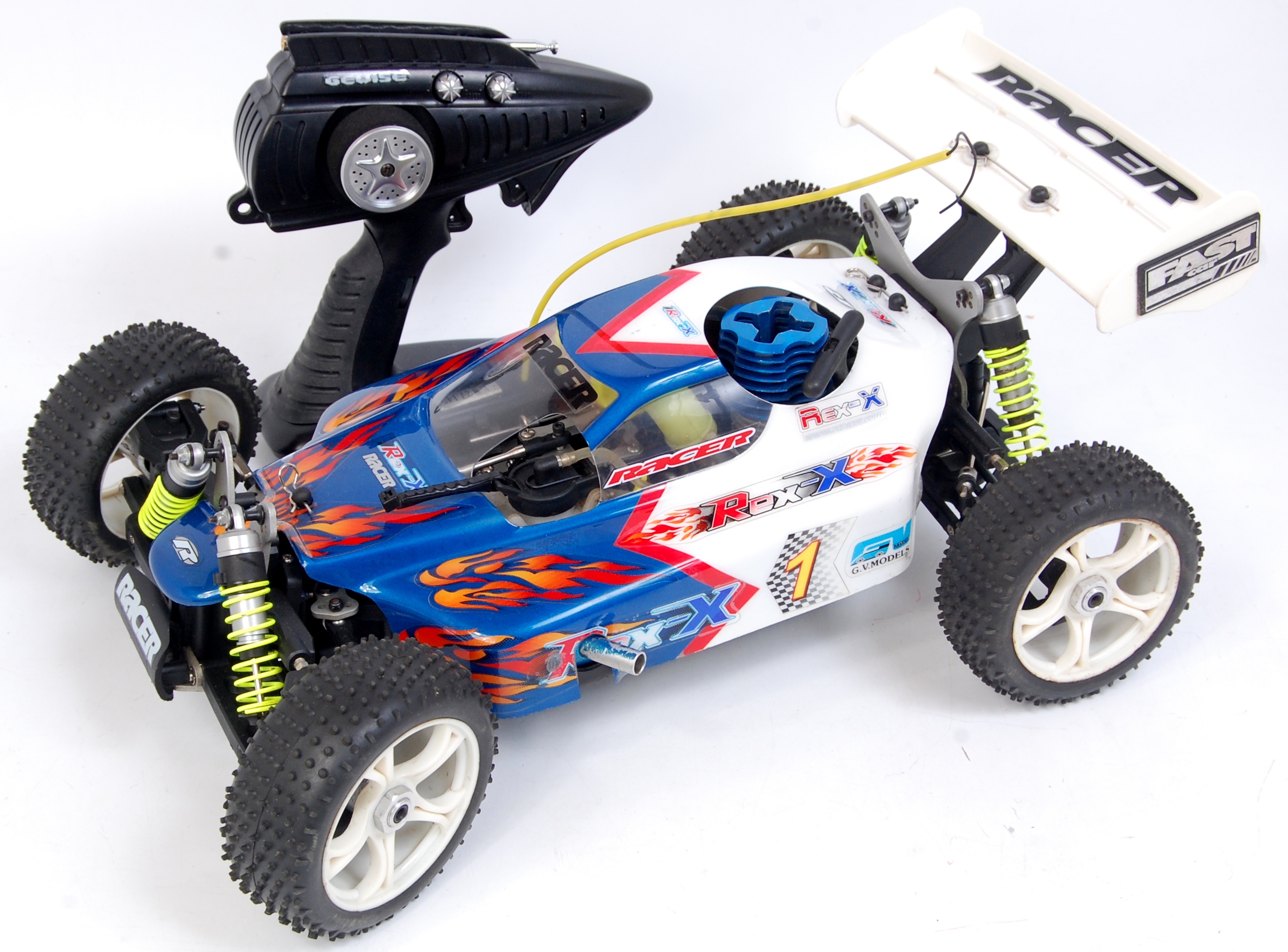 RexX Radio Controlled Petrol 4 Wheel Drive Dirt Buggy, in very good