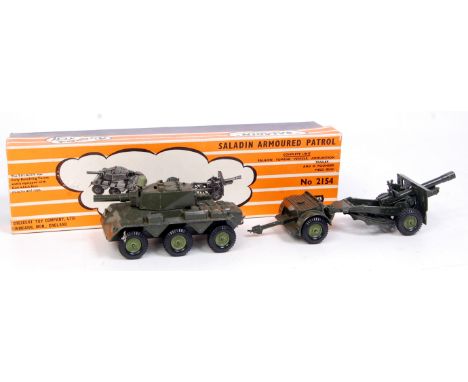 Crescent Toys, No.2154 Saladin Armoured Patrol Set, comprising of Saladin Towing Vehicle, ammunition trailer and 25 pounder f