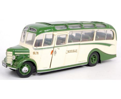 Original Classics (UK) 1/24th scale diecast Bedford OB "Crosville" Coach, model is cream, with green trim, wired for electric