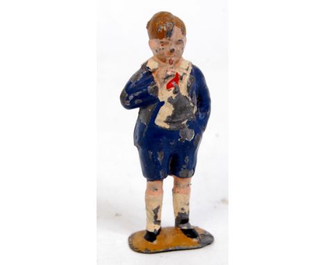 Britains Cococubs, Jonathan - Boy Eating Chocolate Figure, made as promotional item in 1934, Some minor paint chips (G)