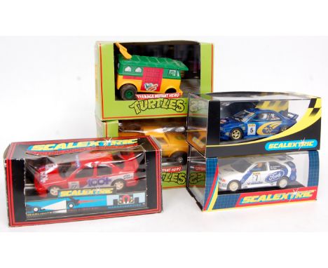 Collection of 5 Boxed Scalextric Slot Racing Vehicles to include C2171 Ford Escort, wing mirrors loose in box (VG-BG), C719 M