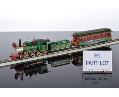 A Hawthorne Village Thomas Kinkadis Christmas Express train set, the ON30 scale set with locomotive and tender and several ca