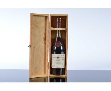 Croizet 1966 Cognac,  a bottle of Croizet cognac 1966, 70cl, in wooden Croizet case, VG