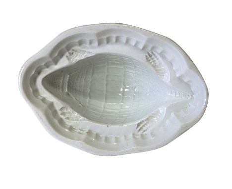 A ceramic jelly mould, by Foley, England, 'The Armadillo', printed marks and registered no. 430123, 10cm, 20cm long.