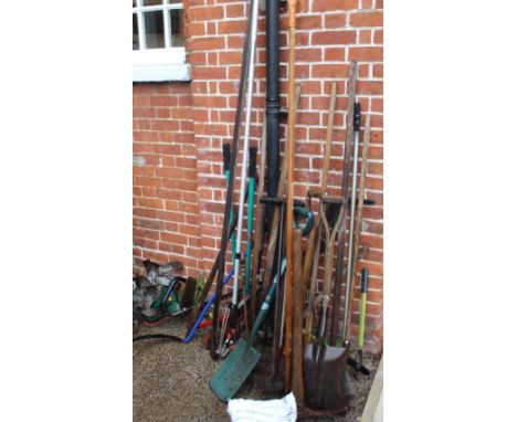 A large quantity of gardening tools