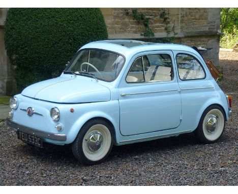 1965 Fiat 500 D Trasformabile- Delightful example restored in 2013 by Signature Classics- Celeste Crociera with cream interio