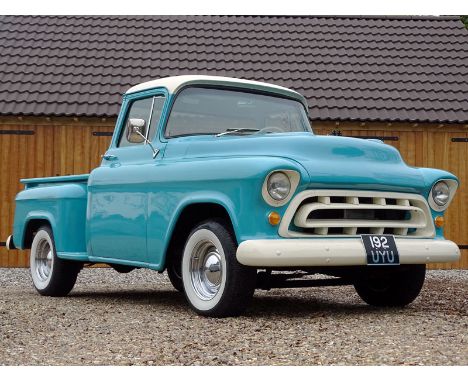 1957 Chevrolet 3100 Stepside Pickup- Understood to have been restored in America in 2015- A 'big rear window' example fitted 