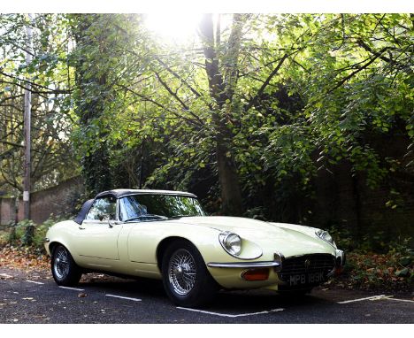 1972 Jaguar E-Type V12 Roadster- Current family ownership since 1979, c.30,000 miles only from new- Original hood, body atten
