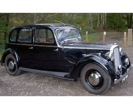 1939 Rover 12hp Saloon- Matching numbers restored example from a private collection- Working sunroof, freewheel etc., Black w