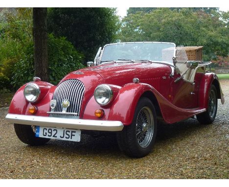 1990 Morgan Plus 4 Four-Seater- Restored 2014 - 2015, thousands spent, red with retrimmed beige calfskin interior- 48,600 mil