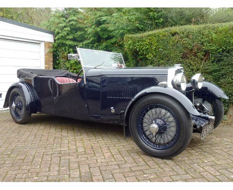 1934 Aston Martin 1.5 Litre 12/50 Long Chassis Tourer- Recently repainted in dark blue and retrimmed with burgundy leather- D