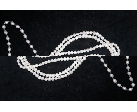 Three sets of pearl necklaces